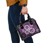 Australia Indigenous Butterflies Personalised Shoulder Handbag Lupus Awareness Purple Ribbon Aboriginal Art