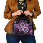 Australia Indigenous Butterflies Personalised Shoulder Handbag Lupus Awareness Purple Ribbon Aboriginal Art