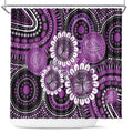 Australia Indigenous Butterflies Personalised Shower Curtain Lupus Awareness Purple Ribbon Aboriginal Art