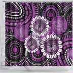 Australia Indigenous Butterflies Personalised Shower Curtain Lupus Awareness Purple Ribbon Aboriginal Art
