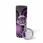 Australia Indigenous Butterflies Personalised Skinny Tumbler Lupus Awareness Purple Ribbon Aboriginal Art