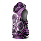 Australia Indigenous Butterflies Personalised Sleeveless Hoodie Lupus Awareness Purple Ribbon Aboriginal Art