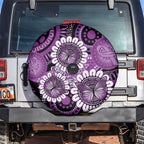 Australia Indigenous Butterflies Personalised Spare Tire Cover Lupus Awareness Purple Ribbon Aboriginal Art