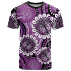 Australia Indigenous Butterflies Personalised T Shirt Lupus Awareness Purple Ribbon Aboriginal Art