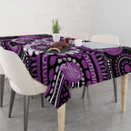Australia Indigenous Butterflies Personalised Tablecloth Lupus Awareness Purple Ribbon Aboriginal Art