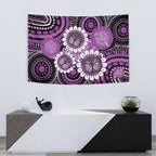 Australia Indigenous Butterflies Personalised Tapestry Lupus Awareness Purple Ribbon Aboriginal Art