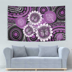 Australia Indigenous Butterflies Personalised Tapestry Lupus Awareness Purple Ribbon Aboriginal Art