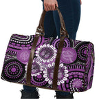 Australia Indigenous Butterflies Personalised Travel Bag Lupus Awareness Purple Ribbon Aboriginal Art