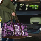 Australia Indigenous Butterflies Personalised Travel Bag Lupus Awareness Purple Ribbon Aboriginal Art