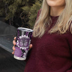 Australia Indigenous Butterflies Personalised Tumbler Cup Lupus Awareness Purple Ribbon Aboriginal Art
