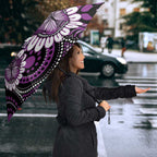 Australia Indigenous Butterflies Personalised Umbrella Lupus Awareness Purple Ribbon Aboriginal Art
