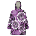 Australia Indigenous Butterflies Personalised Wearable Blanket Hoodie Lupus Awareness Purple Ribbon Aboriginal Art
