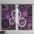 Australia Indigenous Butterflies Personalised Window Curtain Lupus Awareness Purple Ribbon Aboriginal Art