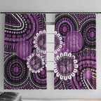 Australia Indigenous Butterflies Personalised Window Curtain Lupus Awareness Purple Ribbon Aboriginal Art