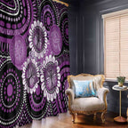 Australia Indigenous Butterflies Personalised Window Curtain Lupus Awareness Purple Ribbon Aboriginal Art