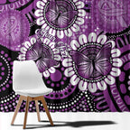 Australia Indigenous Butterflies Personalised Window Curtain Lupus Awareness Purple Ribbon Aboriginal Art