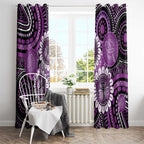 Australia Indigenous Butterflies Personalised Window Curtain Lupus Awareness Purple Ribbon Aboriginal Art