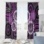Australia Indigenous Butterflies Personalised Window Curtain Lupus Awareness Purple Ribbon Aboriginal Art