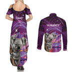 Vivid Sydney Australia Couples Matching Summer Maxi Dress and Long Sleeve Button Shirt Humanity Aussie Koala Fanciful Light