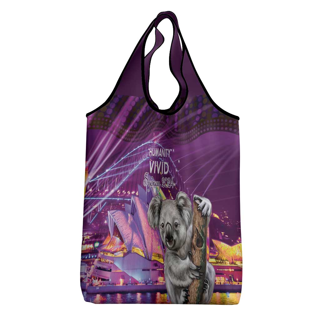 Vivid Sydney Australia Grocery Bag Humanity Aussie Koala Fanciful Light