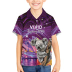 Vivid Sydney Australia Kid Hawaiian Shirt Humanity Aussie Koala Fanciful Light