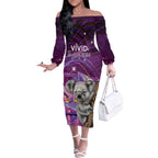 Vivid Sydney Australia Off The Shoulder Long Sleeve Dress Humanity Aussie Koala Fanciful Light