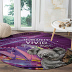 Vivid Sydney Australia Round Carpet Humanity Aussie Koala Fanciful Light