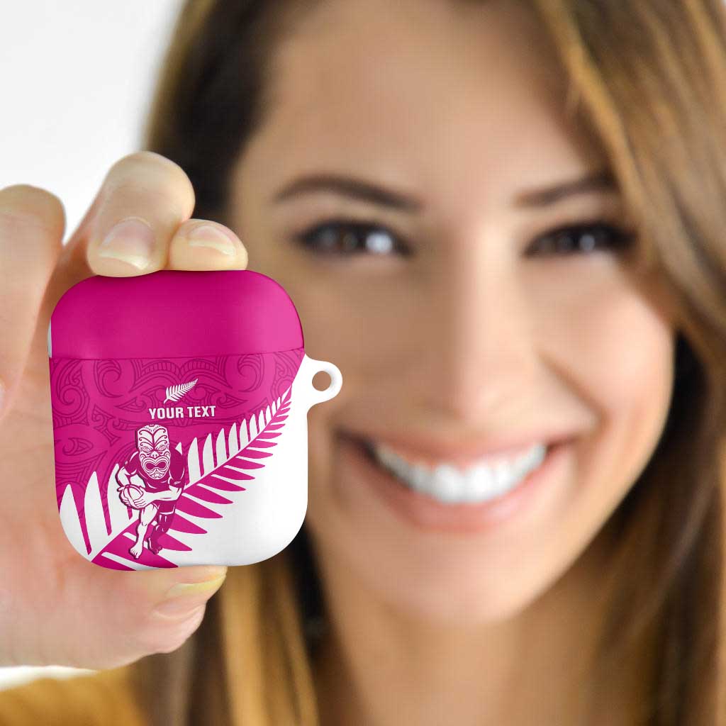 New Zealand Silver Fern Rugby Custom AirPods Case Go All Black Maori Pink Version - Aussie Hoodie