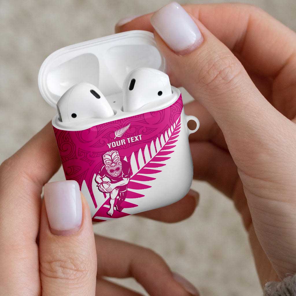 New Zealand Silver Fern Rugby Custom AirPods Case Go All Black Maori Pink Version - Aussie Hoodie
