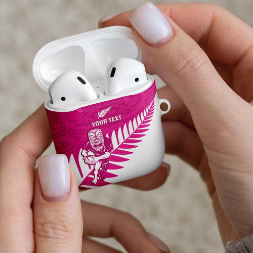 New Zealand Silver Fern Rugby Custom AirPods Case Go All Black Maori Pink Version - Aussie Hoodie