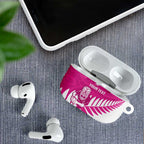 New Zealand Silver Fern Rugby Custom AirPods Case Go All Black Maori Pink Version - Aussie Hoodie