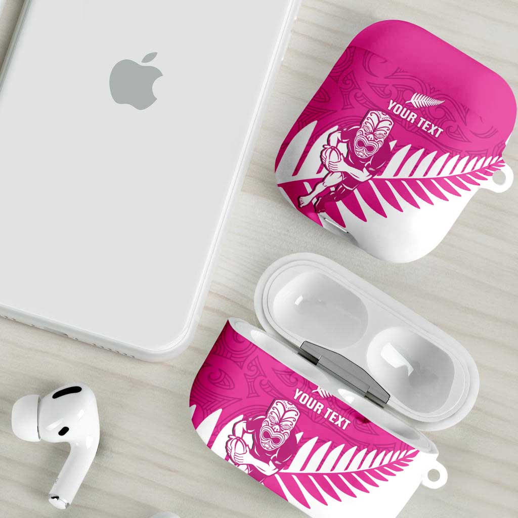 New Zealand Silver Fern Rugby Custom AirPods Case Go All Black Maori Pink Version - Aussie Hoodie