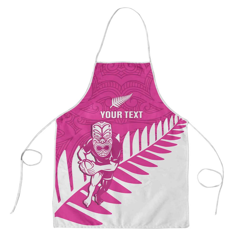 New Zealand Silver Fern Rugby Custom Apron Go All Black Maori Pink Version - Aussie Hoodie