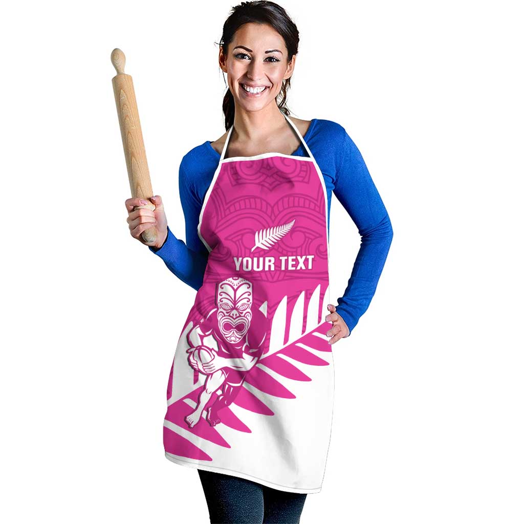 New Zealand Silver Fern Rugby Custom Apron Go All Black Maori Pink Version - Aussie Hoodie
