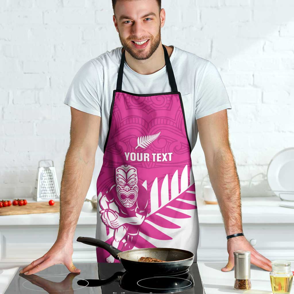New Zealand Silver Fern Rugby Custom Apron Go All Black Maori Pink Version - Aussie Hoodie