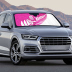New Zealand Silver Fern Rugby Custom Auto Sun Shade Go All Black Maori Pink Version - Aussie Hoodie