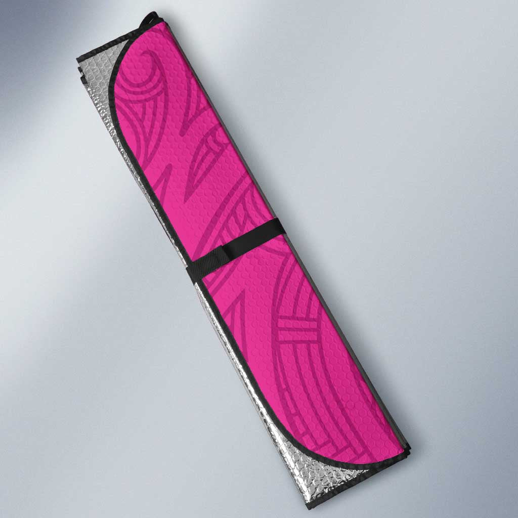 New Zealand Silver Fern Rugby Custom Auto Sun Shade Go All Black Maori Pink Version - Aussie Hoodie