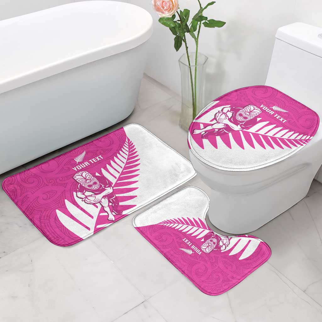 New Zealand Silver Fern Rugby Custom Bathroom Set Go All Black Maori Pink Version - Aussie Hoodie