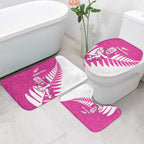 New Zealand Silver Fern Rugby Custom Bathroom Set Go All Black Maori Pink Version - Aussie Hoodie