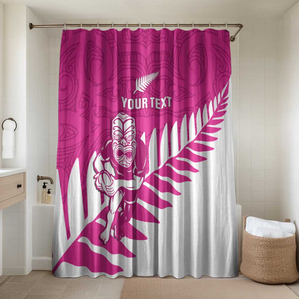 New Zealand Silver Fern Rugby Custom Bathroom Set Go All Black Maori Pink Version - Aussie Hoodie