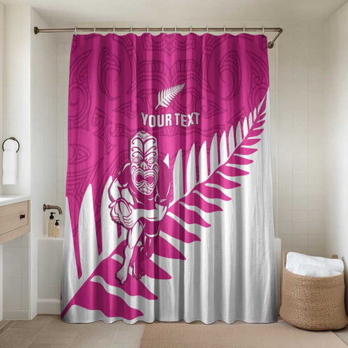 New Zealand Silver Fern Rugby Custom Bathroom Set Go All Black Maori Pink Version - Aussie Hoodie