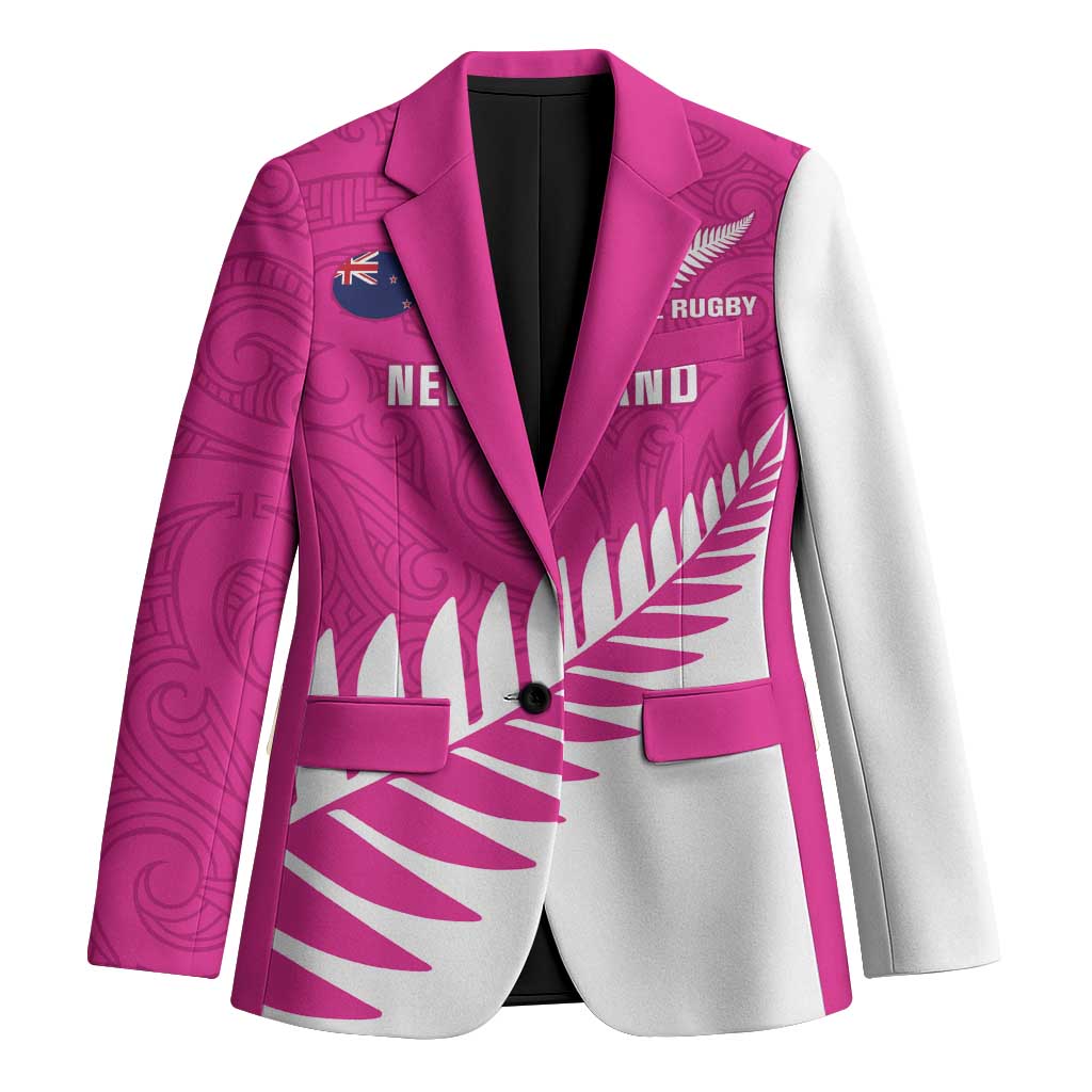 New Zealand Silver Fern Rugby Custom Blazer Go All Black Maori Pink Version - Aussie Hoodie