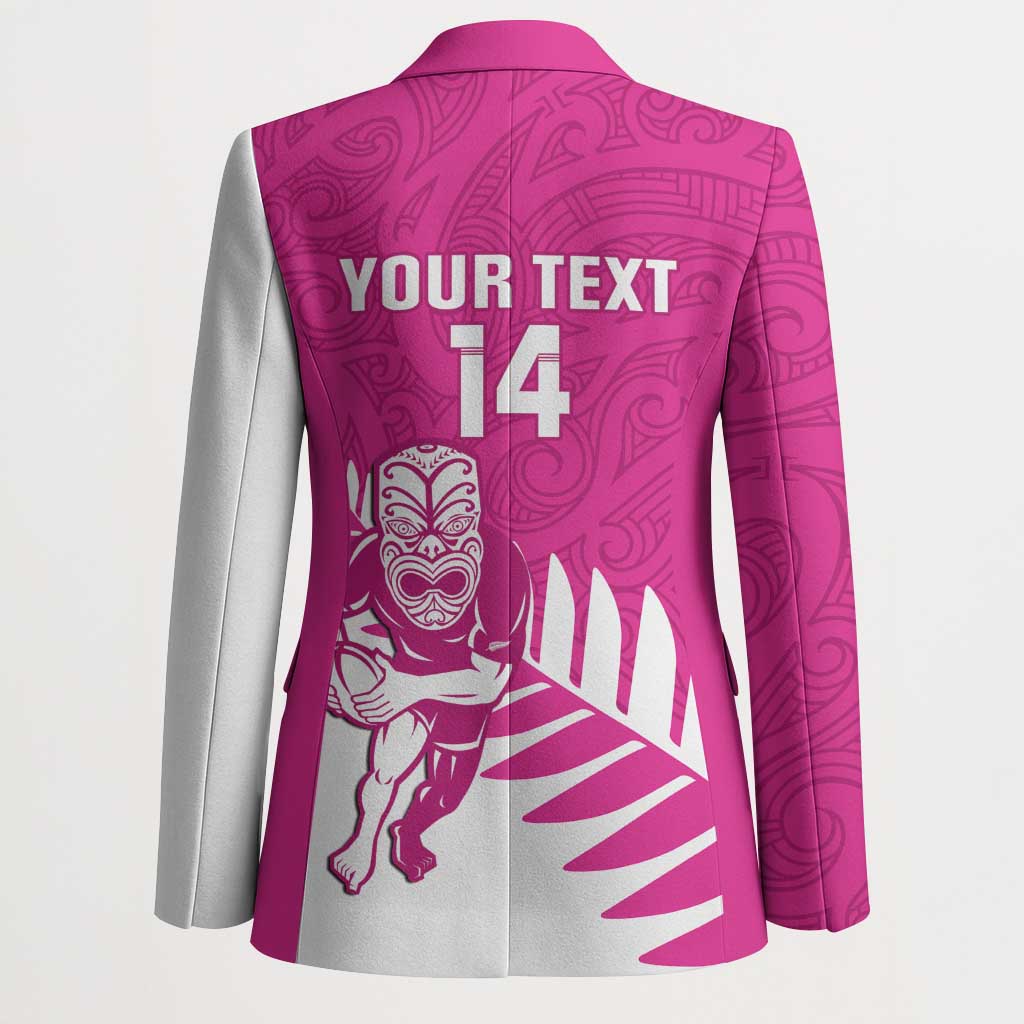 New Zealand Silver Fern Rugby Custom Blazer Go All Black Maori Pink Version - Aussie Hoodie