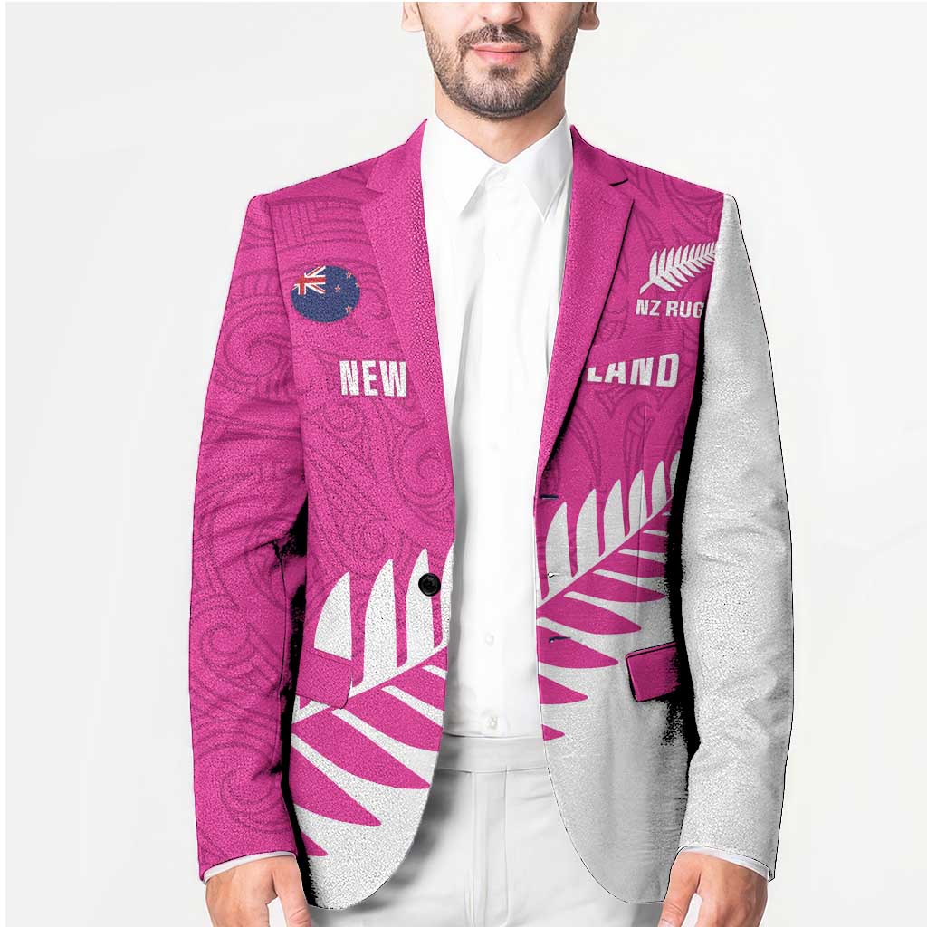 New Zealand Silver Fern Rugby Custom Blazer Go All Black Maori Pink Version - Aussie Hoodie