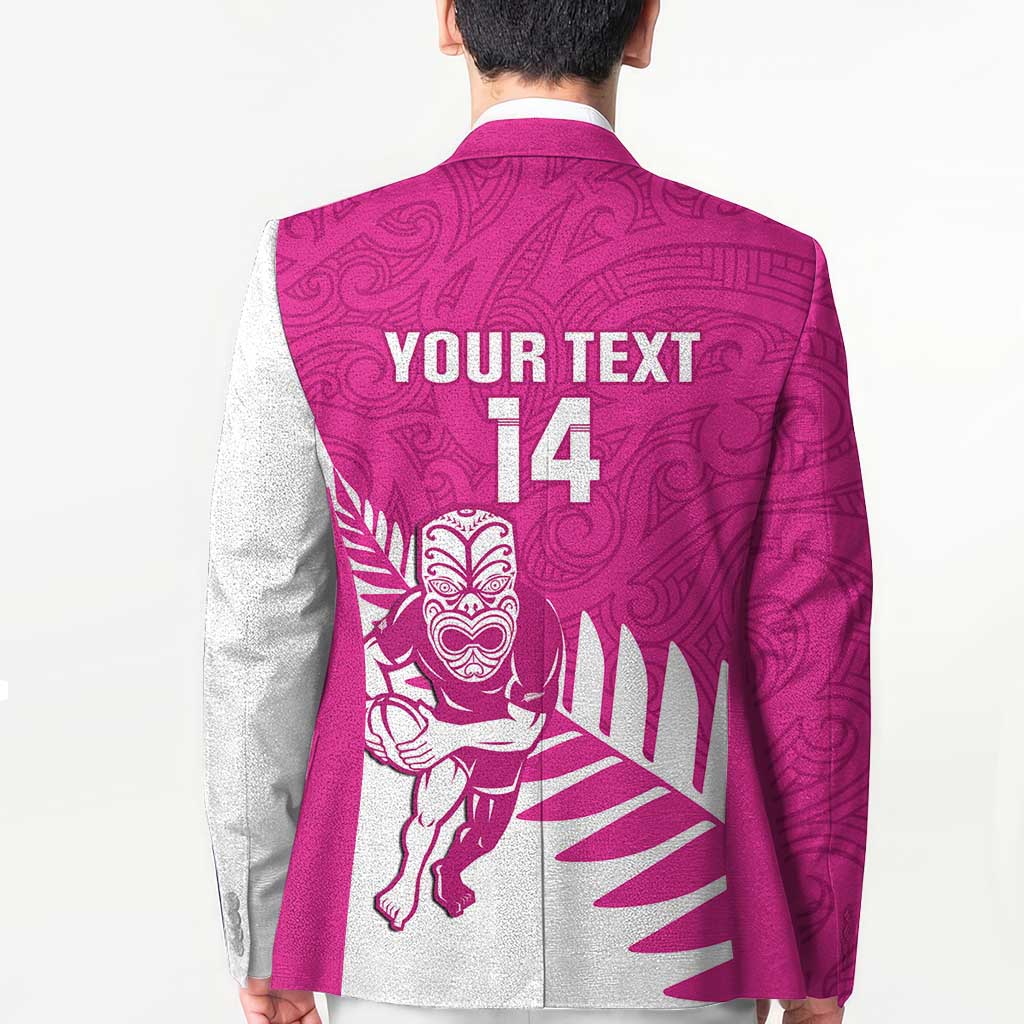 New Zealand Silver Fern Rugby Custom Blazer Go All Black Maori Pink Version - Aussie Hoodie