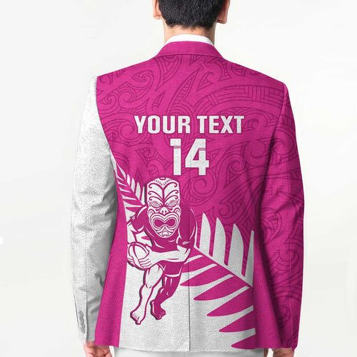New Zealand Silver Fern Rugby Custom Blazer Go All Black Maori Pink Version - Aussie Hoodie