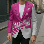 New Zealand Silver Fern Rugby Custom Blazer Go All Black Maori Pink Version - Aussie Hoodie