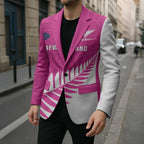 New Zealand Silver Fern Rugby Custom Blazer Go All Black Maori Pink Version - Aussie Hoodie