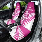 New Zealand Silver Fern Rugby Custom Car Seat Cover Go All Black Maori Pink Version