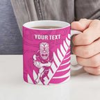 New Zealand Silver Fern Rugby Custom Ceramic Mug Go All Black Maori Pink Version - Aussie Hoodie